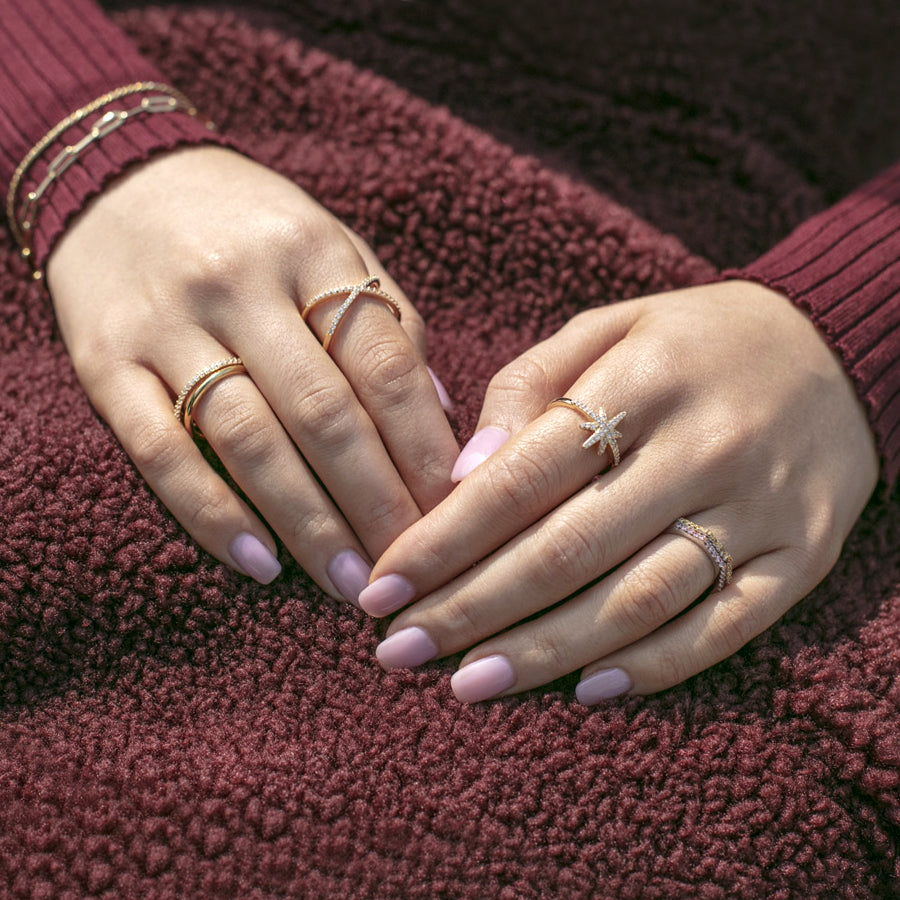sterling silver starburst ring