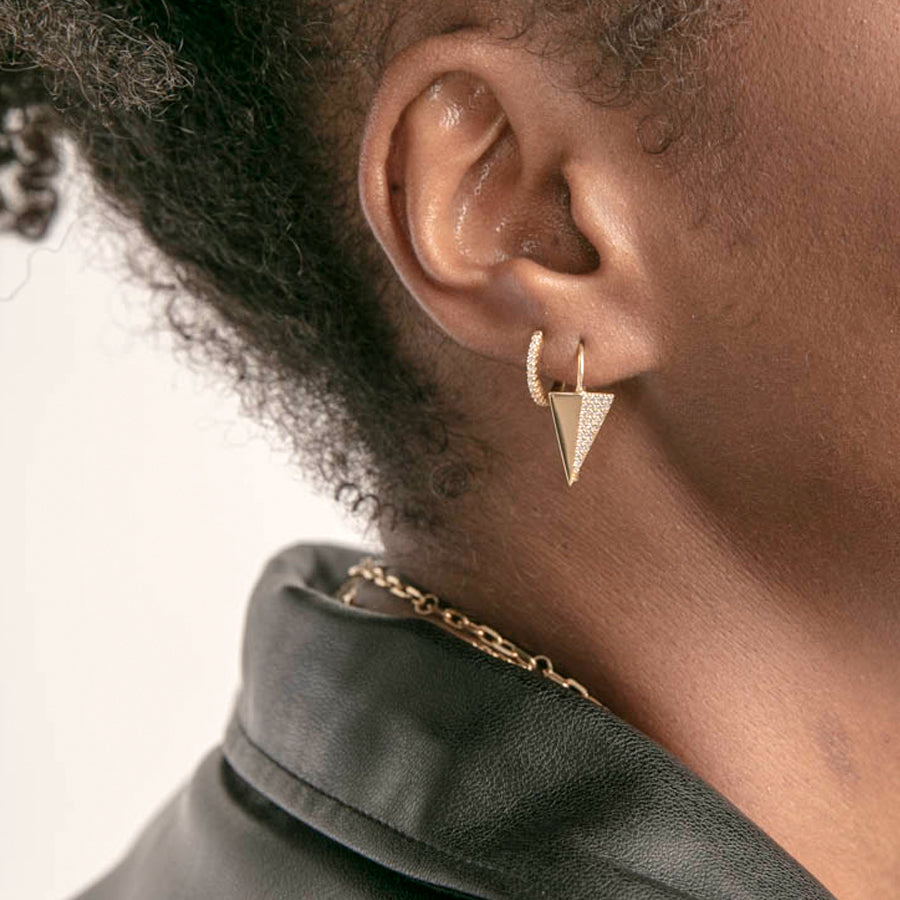 triangle dangle earrings