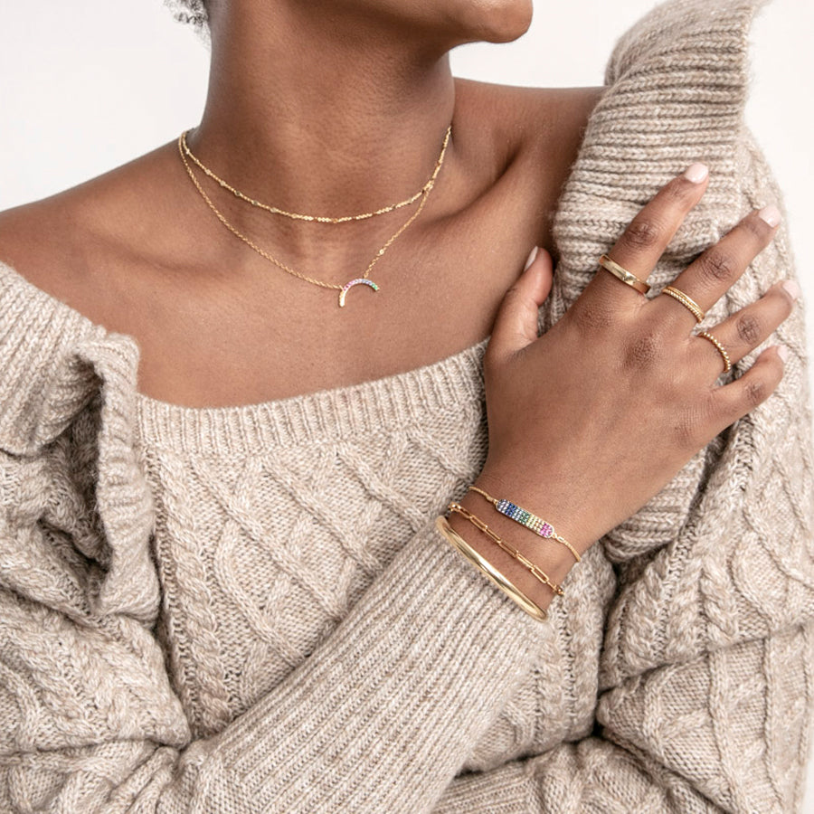 layerable gold bracelets