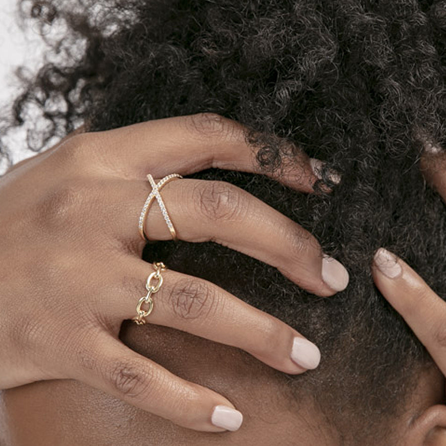 Stackable gold rings
