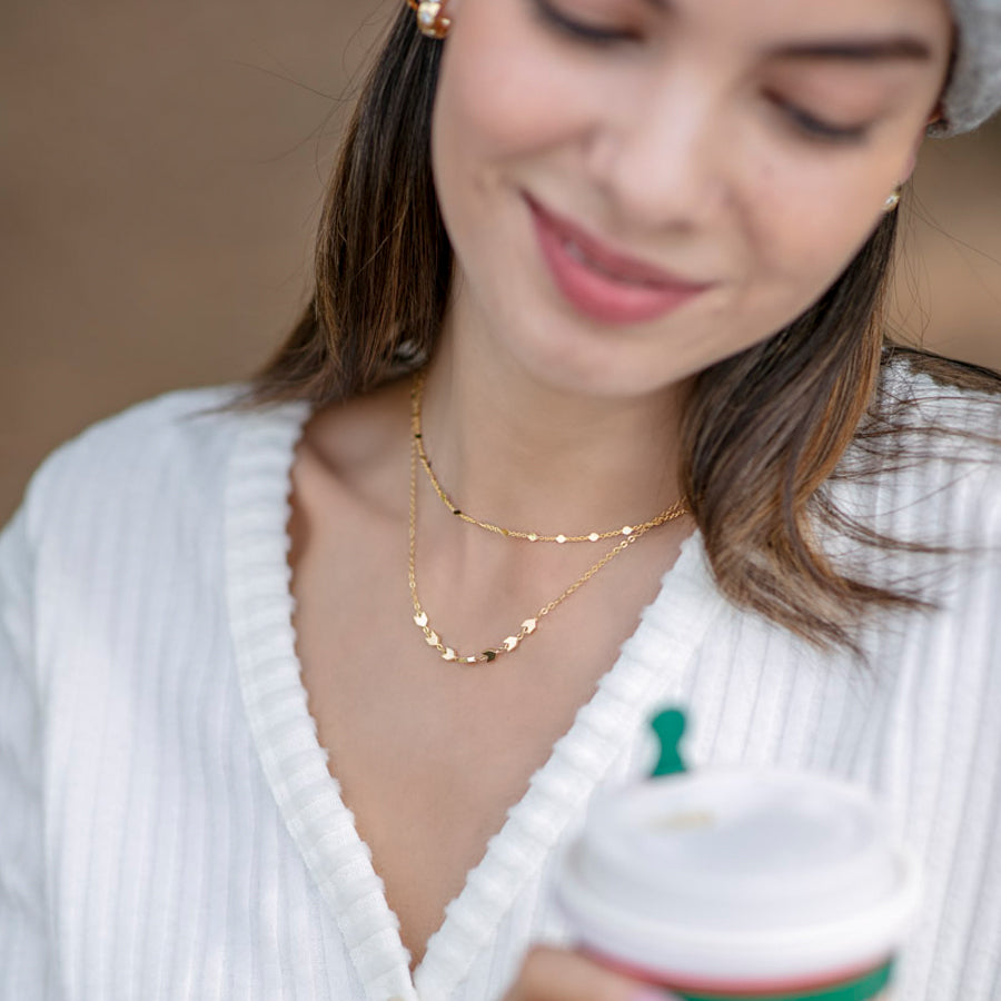 layerable gold necklaces