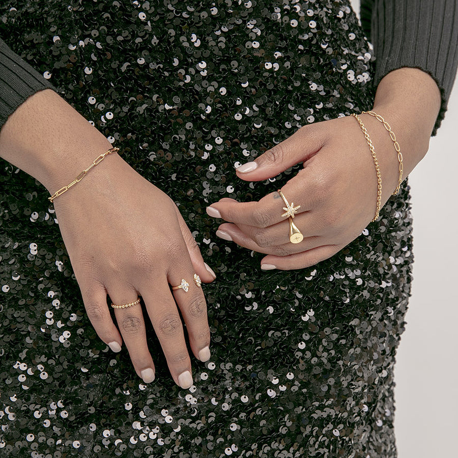 gold starburst ring