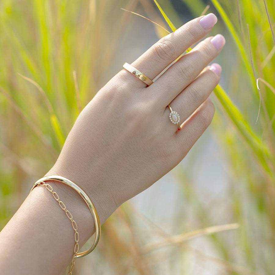 Gold opal ring