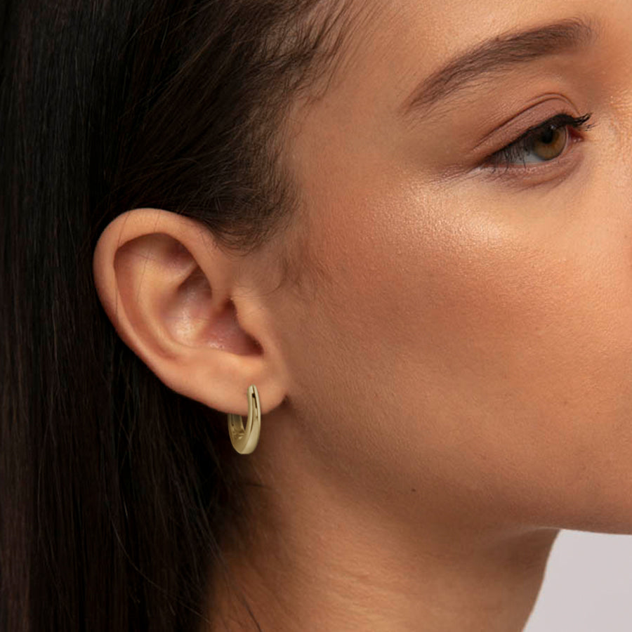 gold ear huggies