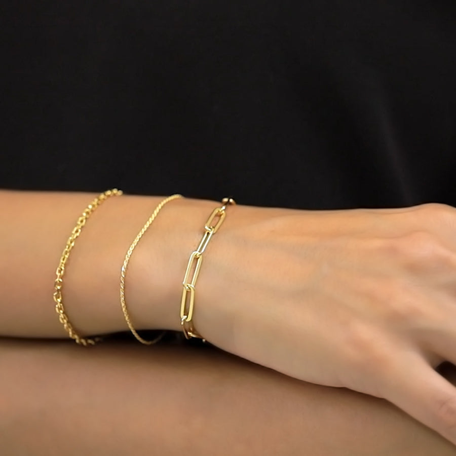 gold rope chain bracelet