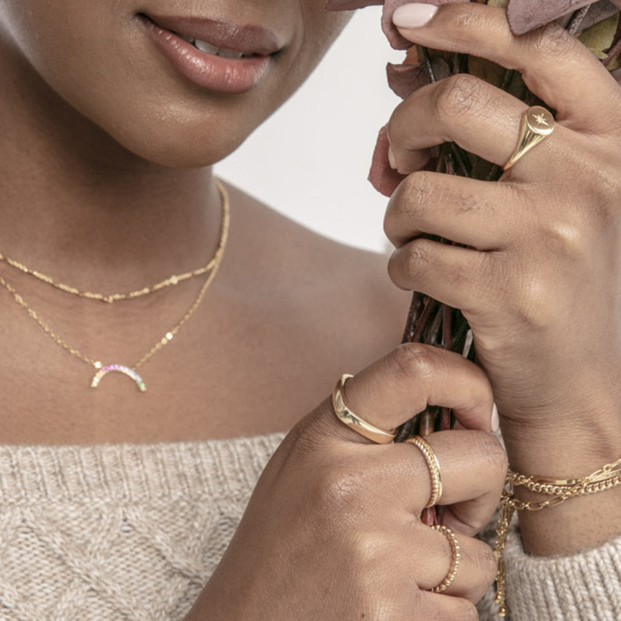 square gold ring
