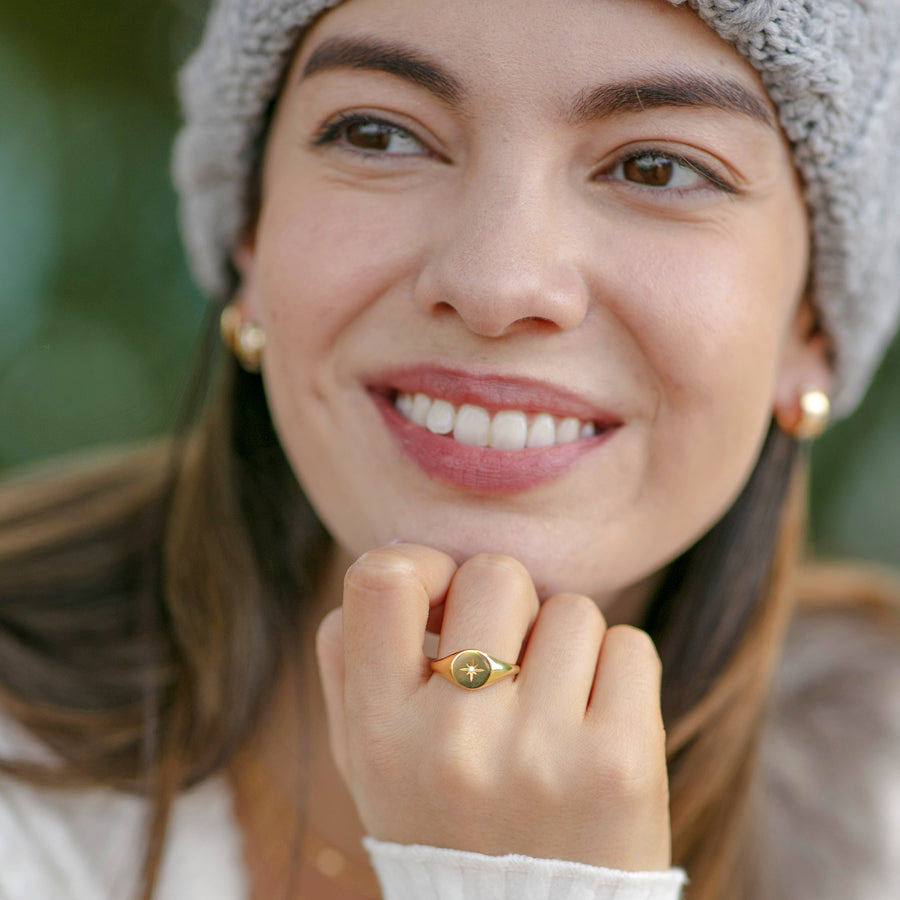 Starburst Signet Ring