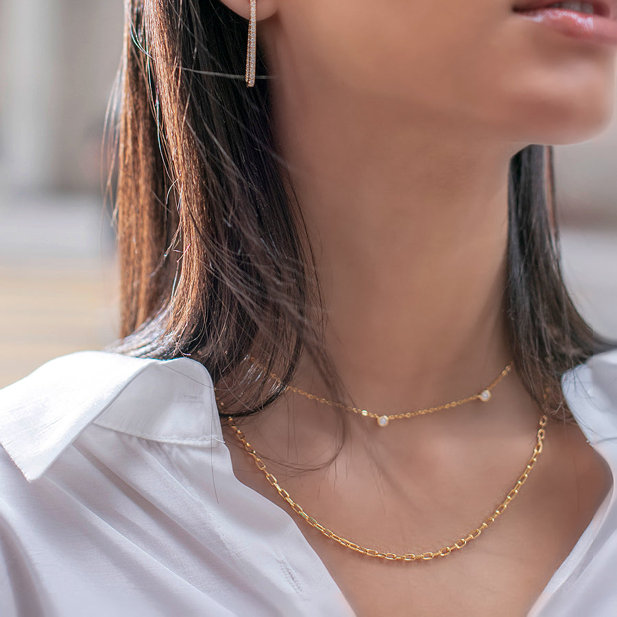 rectangle chain necklace