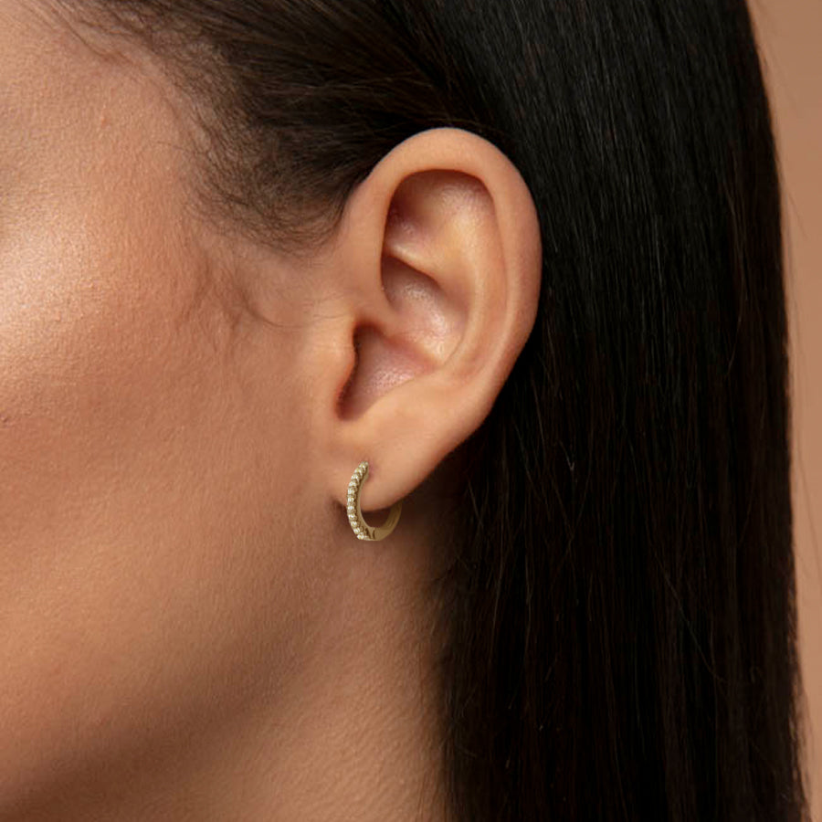 Gemstone Huggie Earring