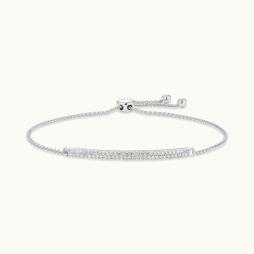 silver curved bar bracelet