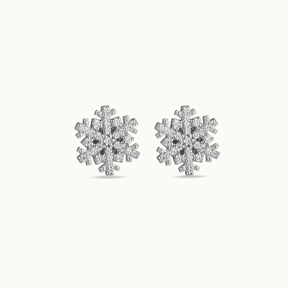 Gemstone Snowflake Stud Earring