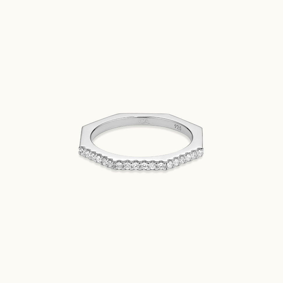 sterling silver octagon ring