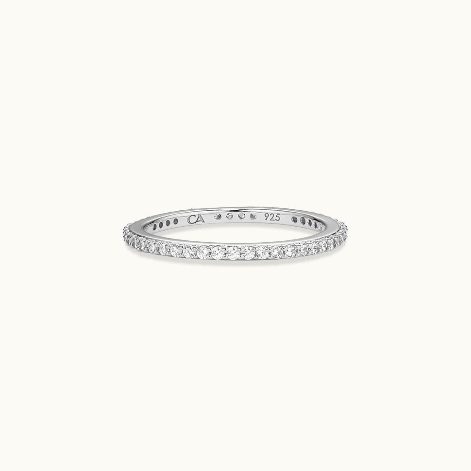 Gemstone eternity ring
