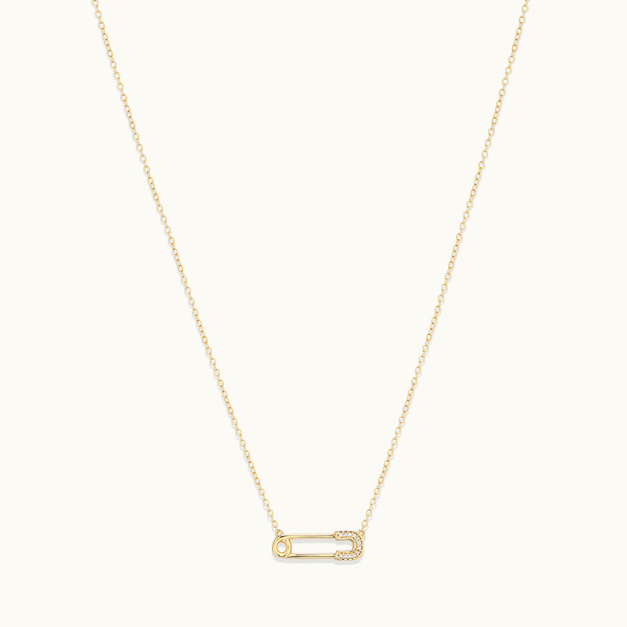 Safety Pin Pendant Necklace