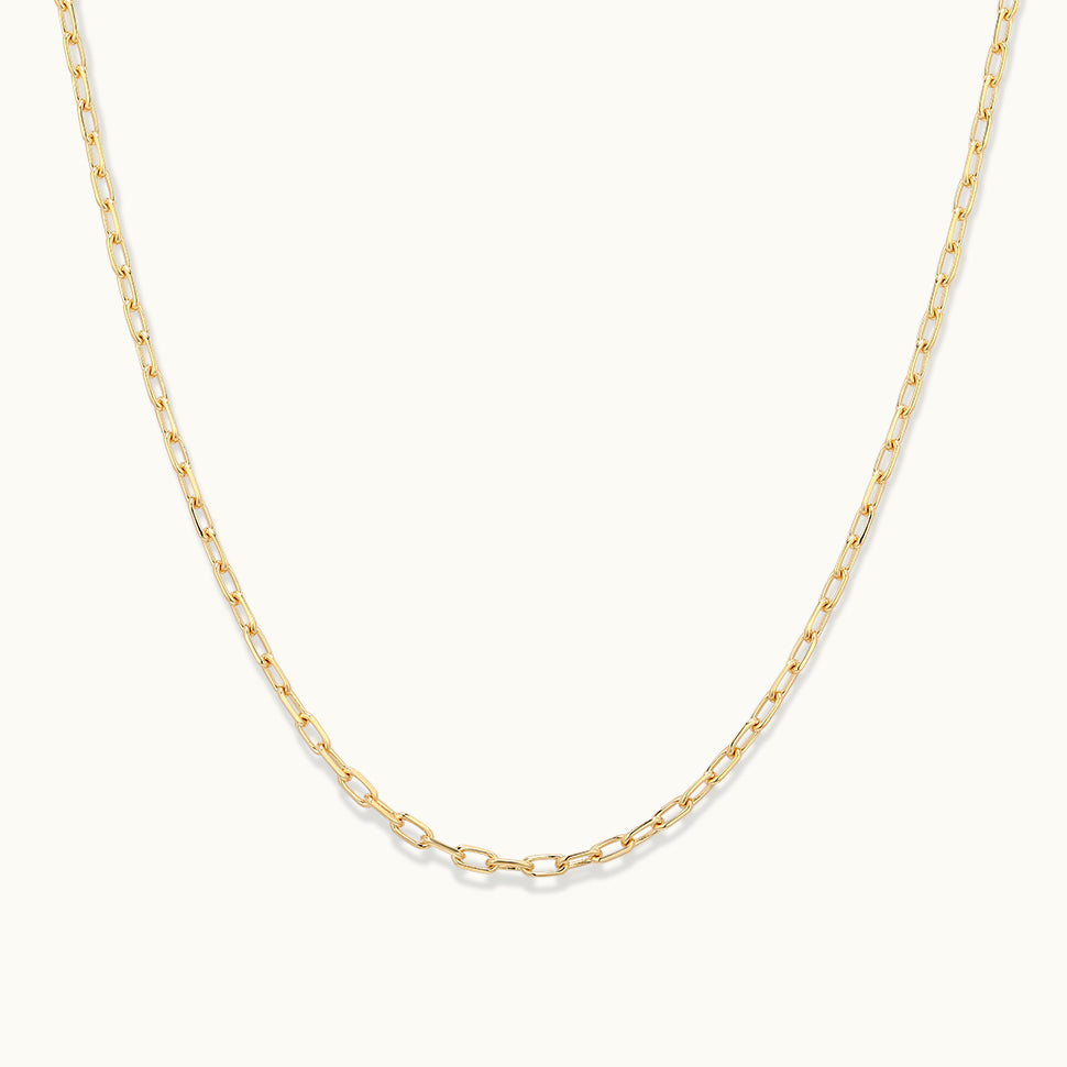 rectangle link chain necklace