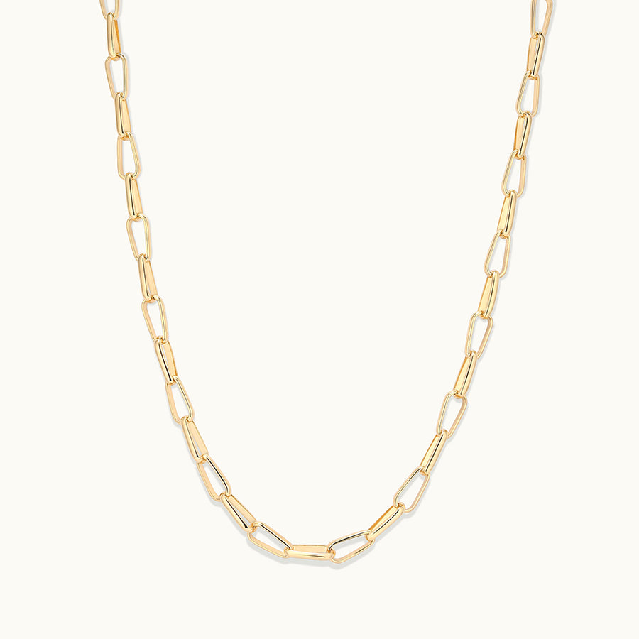 Curved Link Chain Necklace