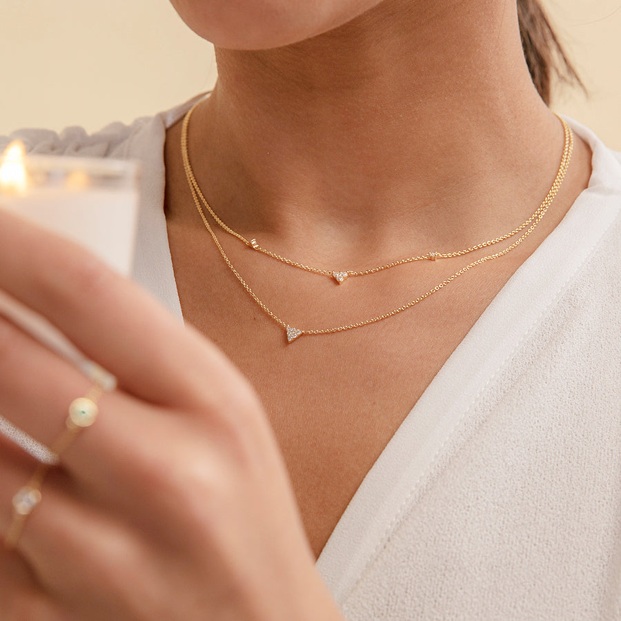 Dainty Triangle Pendant Necklace