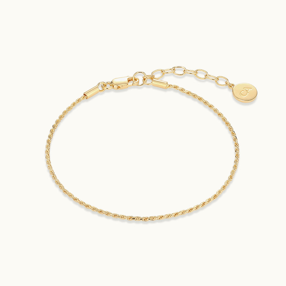 gold rope chain bracelet