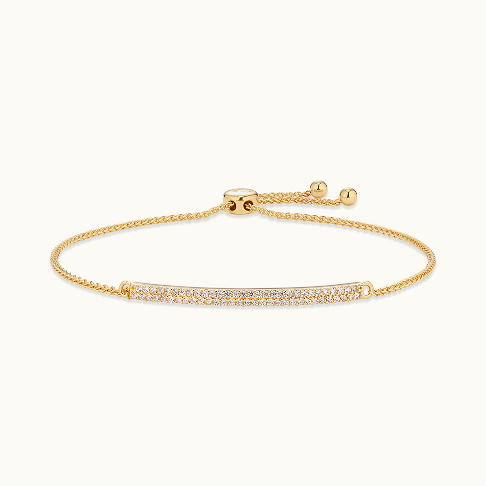 gemstone curved bar bracelet
