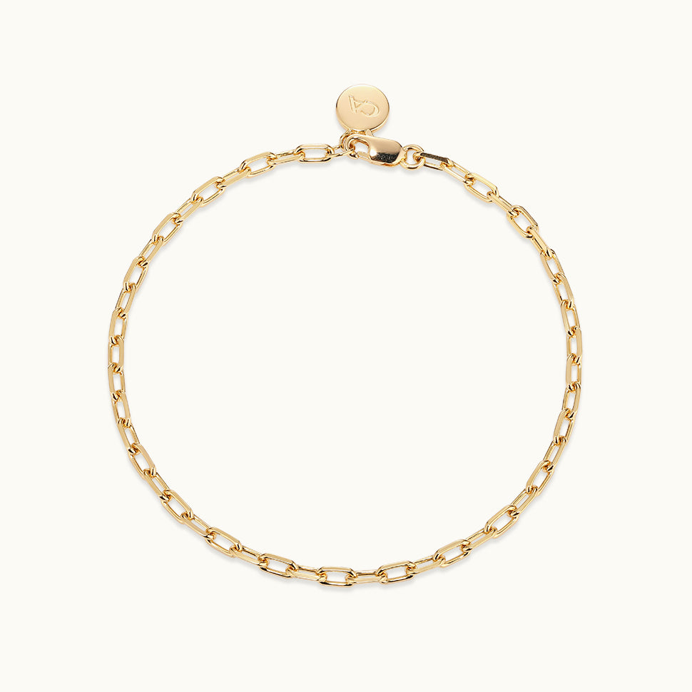 gold chain link bracelet