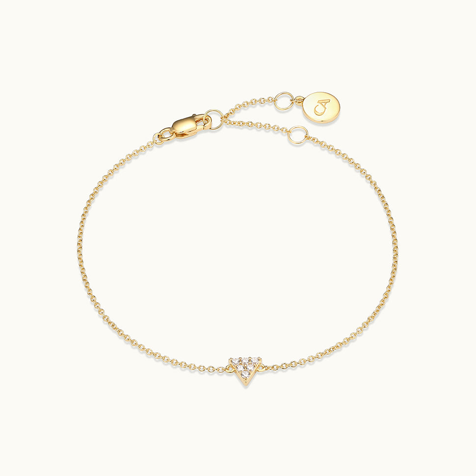 Dainty Triangle Charm Bracelet