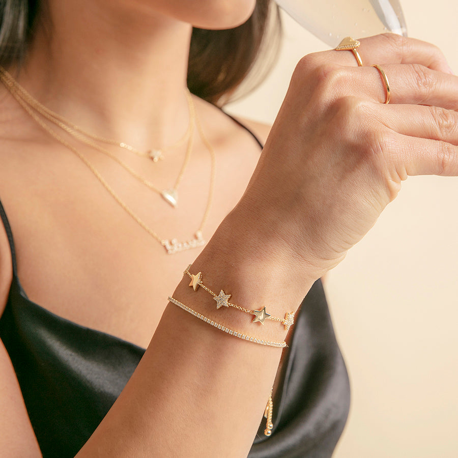 Star Charm Bracelet Common Alloy