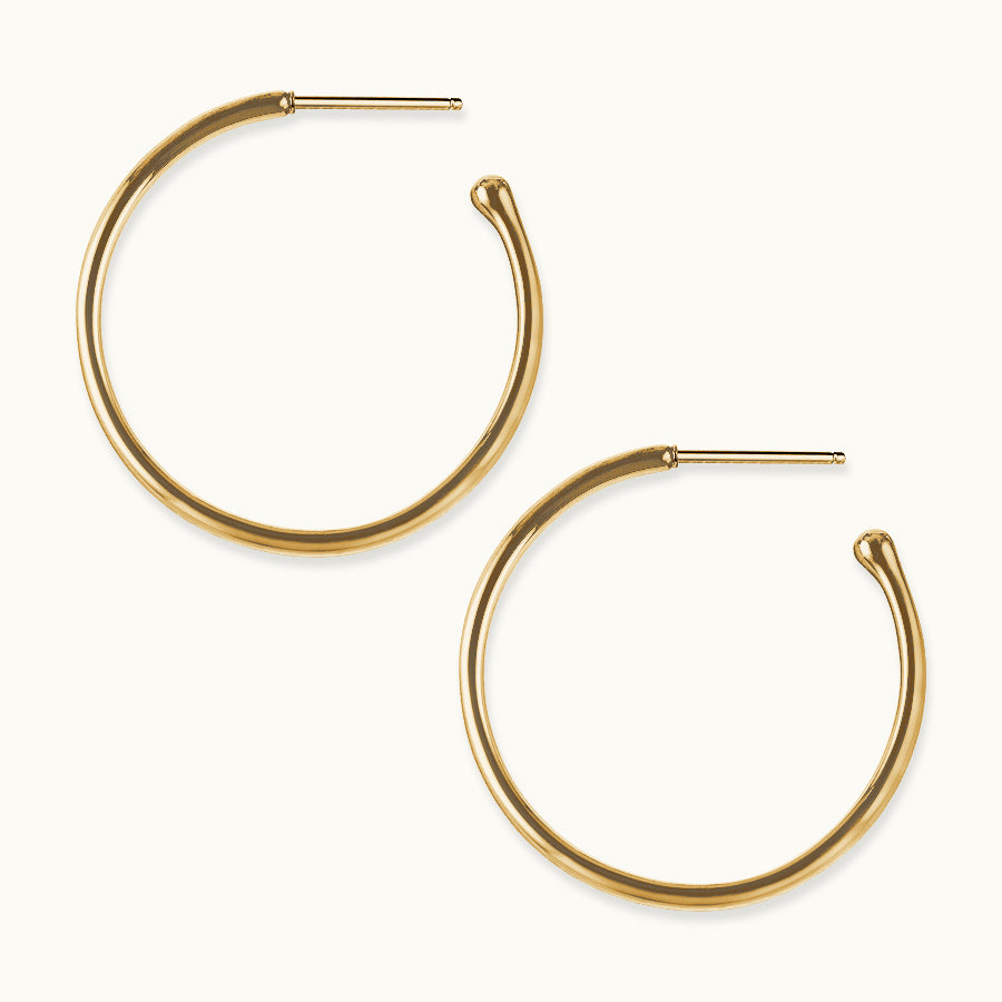 gold hoop earrings
