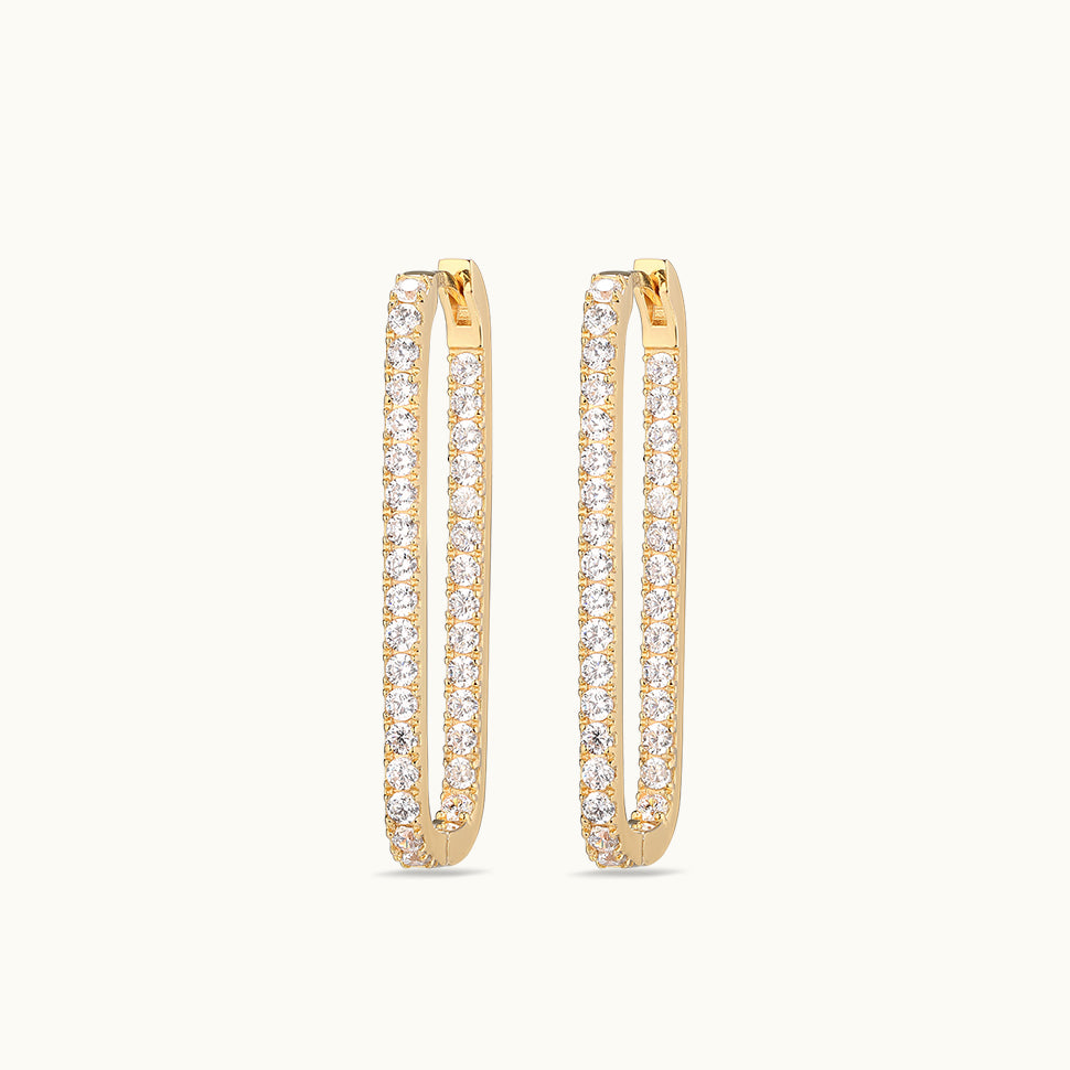 Rectangle Hoop Earring