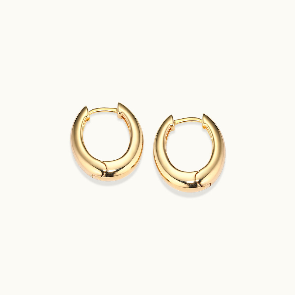 gold huggie hoops