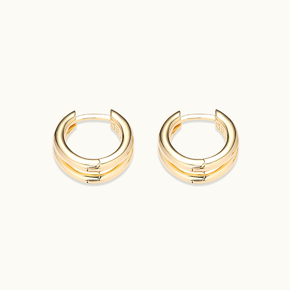 Double Hoop Huggie Earring