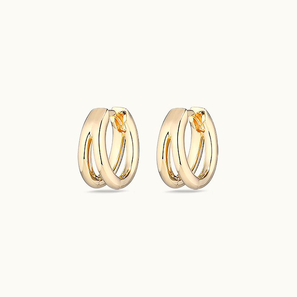 Double Hoop Huggie Earring