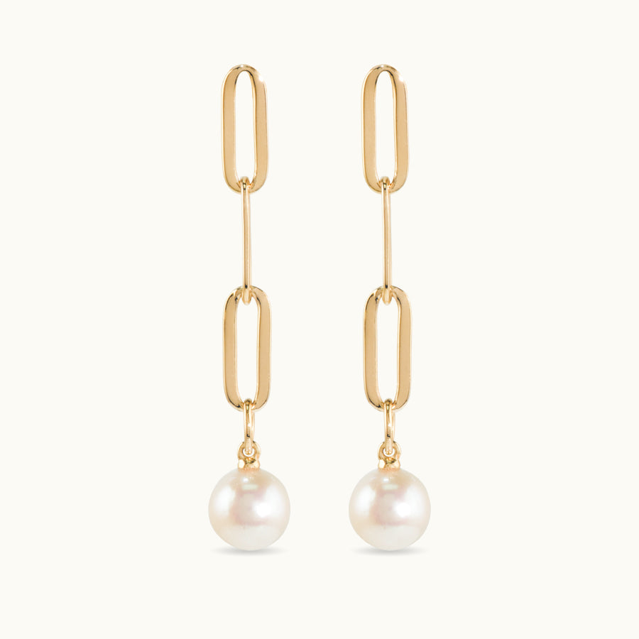 Freshwater Pearl Chain Earring