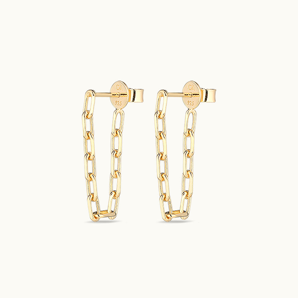 Dainty Chain Huggie Earring