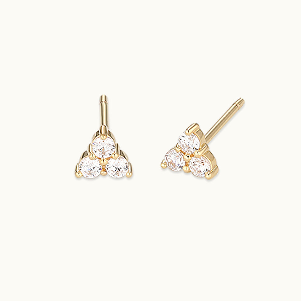 Dainty Triangle Stud Earring