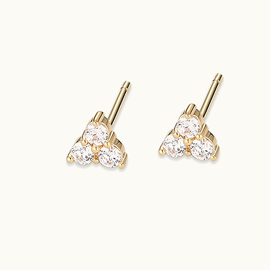 Dainty Triangle Stud Earring