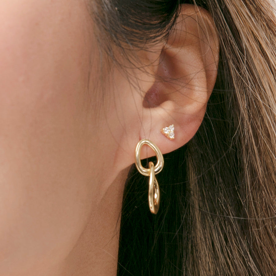 Dainty Triangle Stud Earring