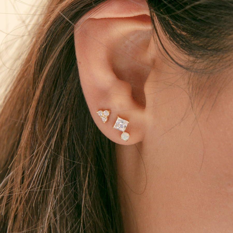 Dainty Triangle Stud Earring
