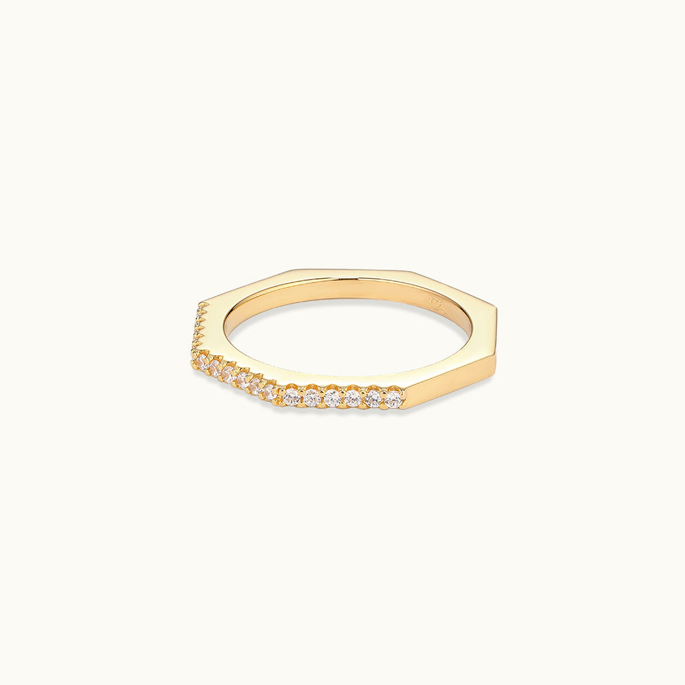 Gemstone Octagon Ring