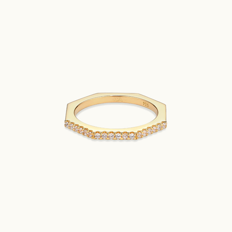 Gemstone Octagon Ring