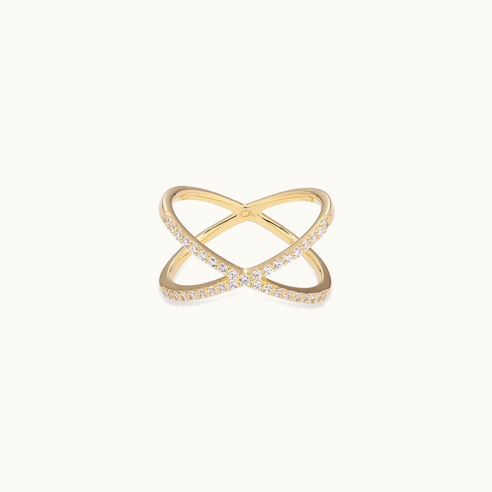 Gemstone X Ring