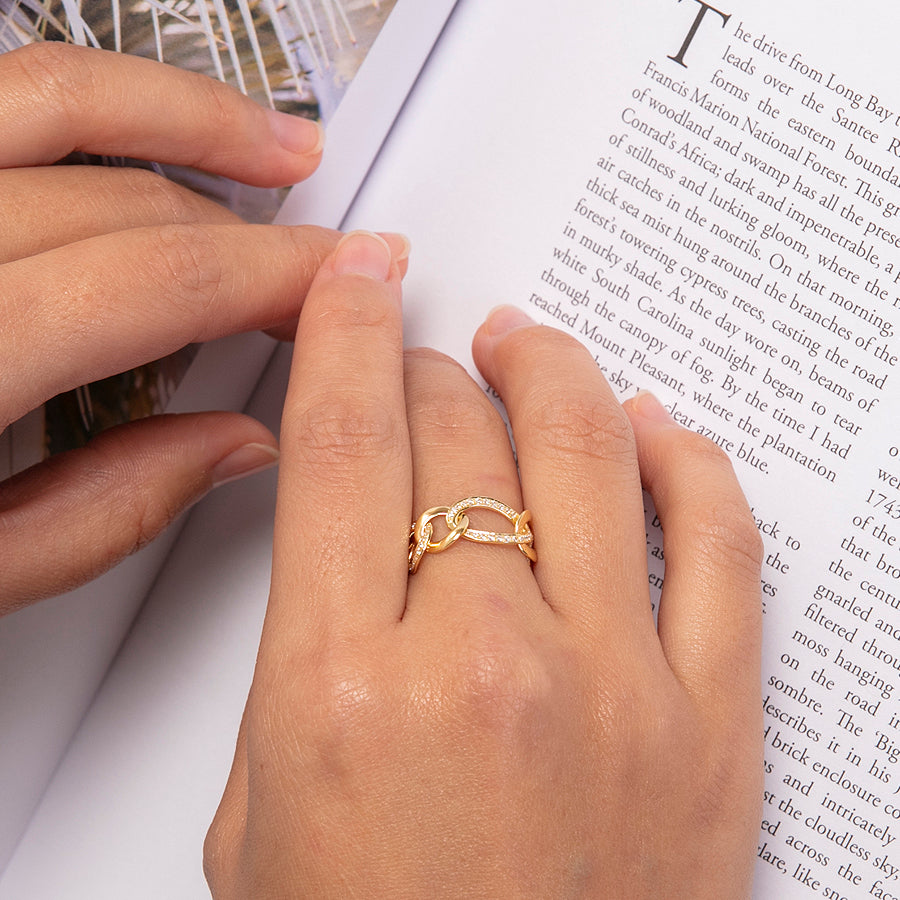 Gold Chain Ring