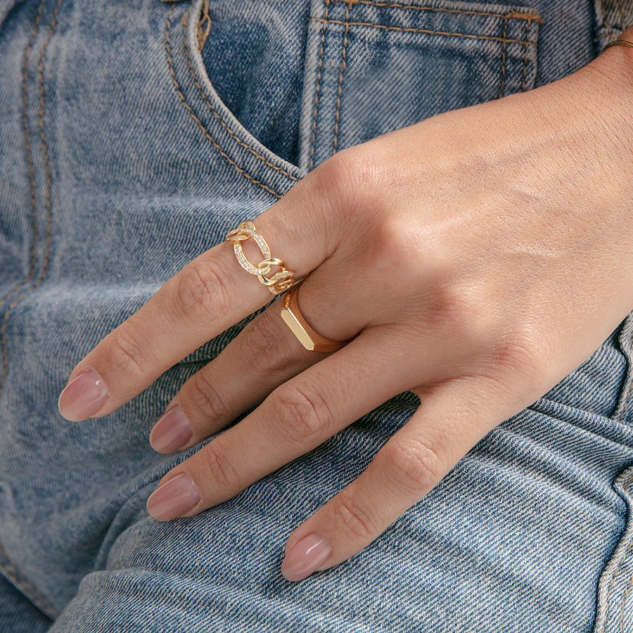 Gold Chain Ring