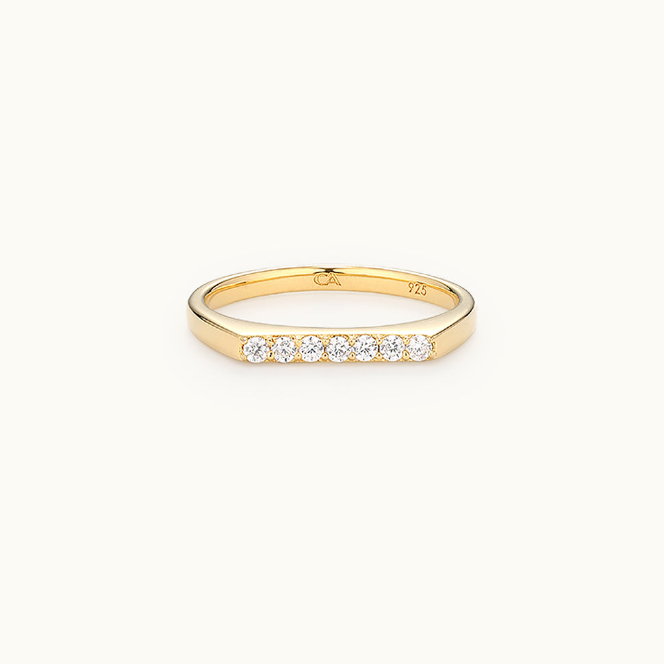 CZ Bar Ring